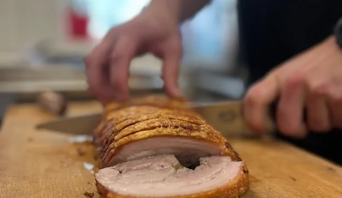 Skære kød Rabækkens catering
